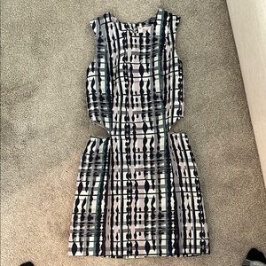 Stylish navy & lavender Patterned Dress